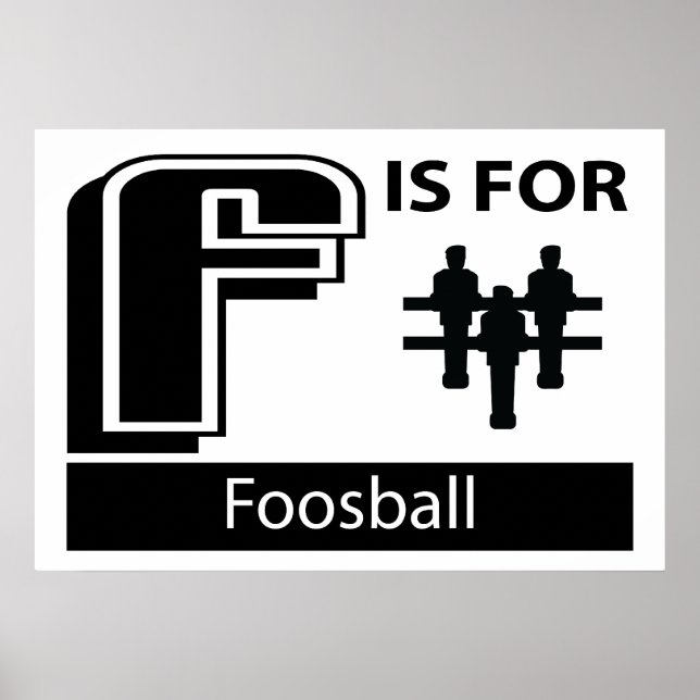 Poster F est pour le football (Devant)