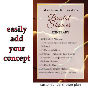 Poster Fab Fun Fête des mariées Événements Inky Earthtone