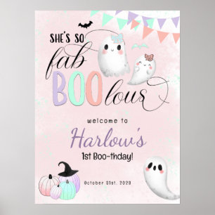 Poster FabBOOlous Pastel Halloween Bienvenue à l'annivers