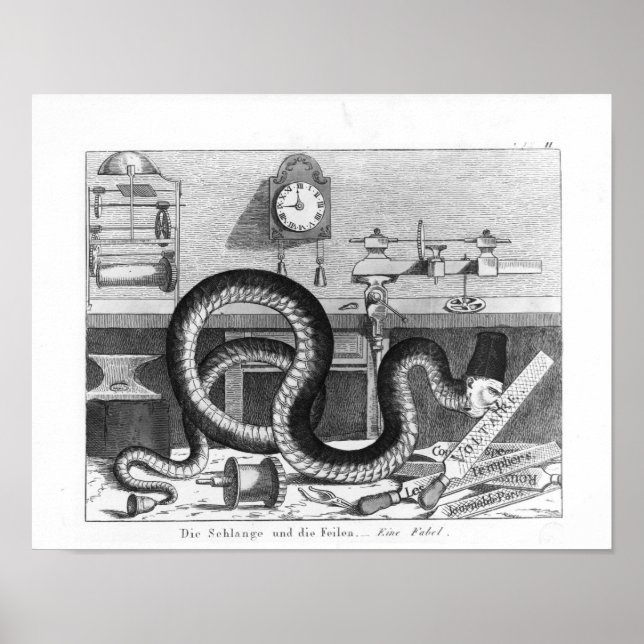 Poster Fable du serpent et des fichiers (Devant)