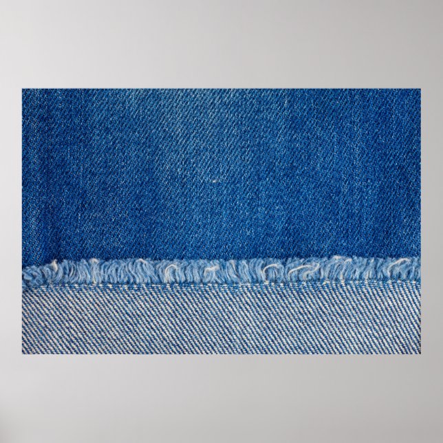 Poster Fabric Blue Jeans Arrière - plan, texture Denim (Devant)