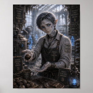 Poster Fabricant de chocolat / Courtoisie / Usine de choc