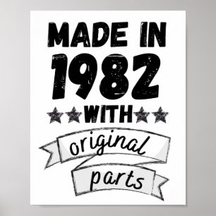 Poster fabriqués en 1982 avec pièces d'origine,
