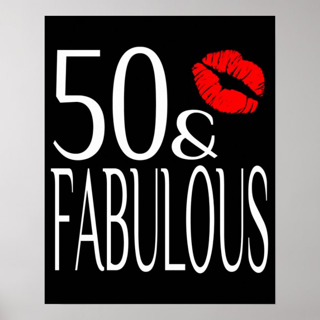 Poster Fabuleux Cinquante Big 50 Anniversaire 50ème (Devant)