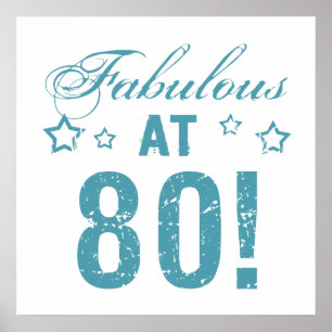 Poster Fabulous 80th Birthday