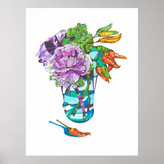 Poster Fabulous Fall Vegetal Bouquet