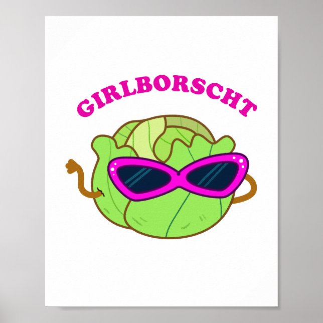 Poster Fabulous Girlborscht Vegetable Pun (Devant)