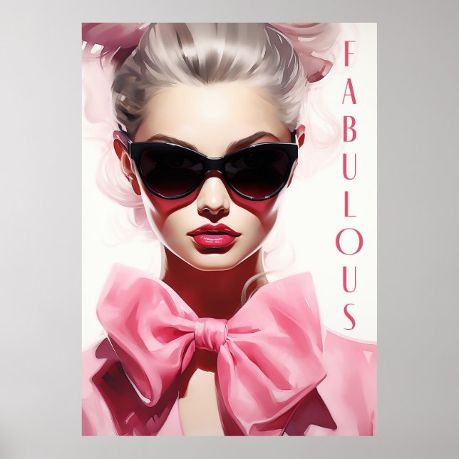 Poster Fabulous Mode Model Pink Bow (Vorne)