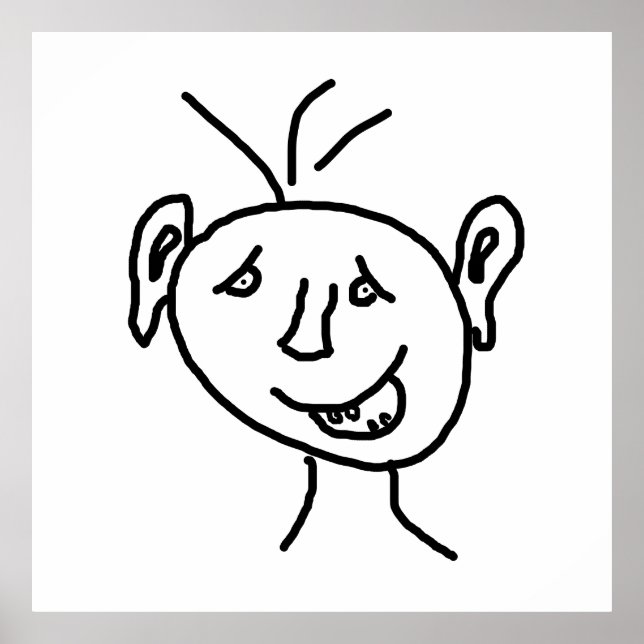 Poster Face de dessin amusante (Devant)