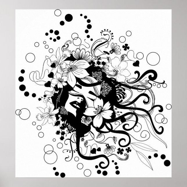 Poster Face fleurie (Devant)