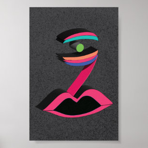 Poster Face géométrique - TMD Conception originale