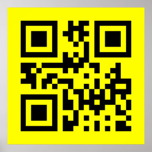 Poster Face heureuse ☻ inversée — Code QR