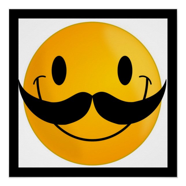POSTER FACE MUSTACHE (Devant)