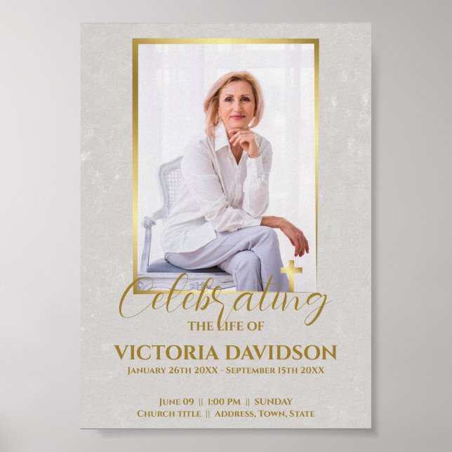 Poster Facebook Funeral Faire-part Téléchargement instant (Devant)