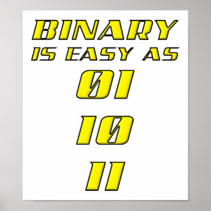 Poster facile Binary Funny