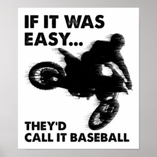 Poster Facile est l'affiche drôle de base-ball