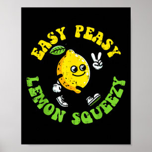 Poster Facile Petit Citron Pressé Paix Drôle Dire Hommes