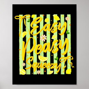 Poster Facile petit citron serré drôles de vibrations d'é