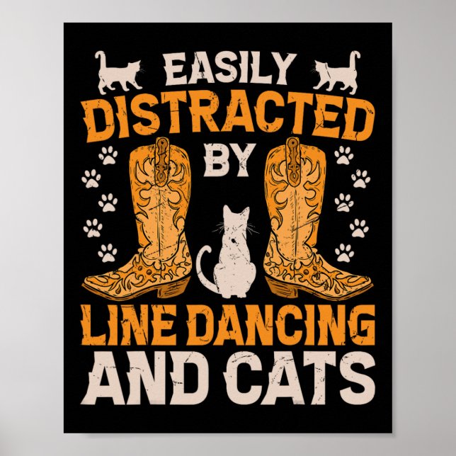 Poster Facilement Distrait Par La Danse De Ligne Et Les C (Devant)