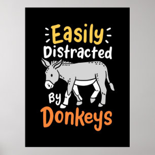 Poster Facilement Distrait Par Les Ânes