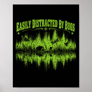 Poster Facilement distrait par les bugs vintage shirt cam