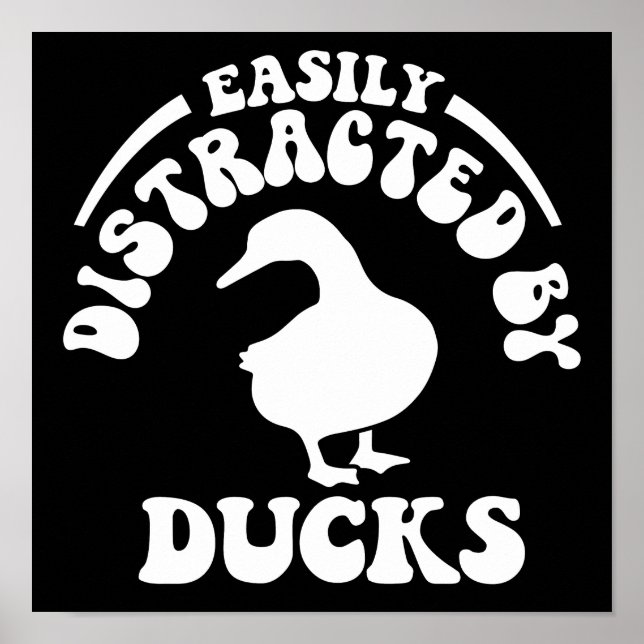 Poster Facilement Distrait Par Les Canards (Devant)