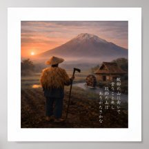 Facing the Mountain of Home – Art Print Japanese