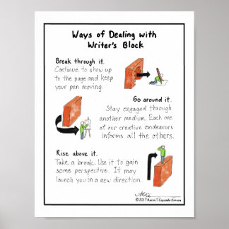 Poster Façons de traiter avec le bloc de l’auteur Imprime