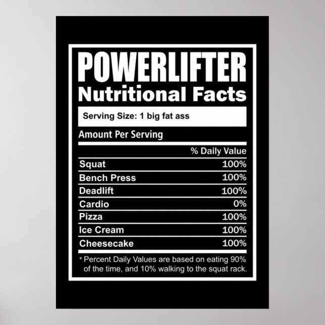 Poster Facteurs nutritionnels de Powerlifter, Powerlifter (Devant)
