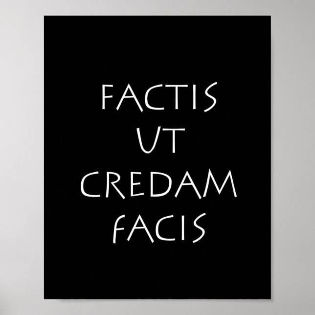 Poster Factis ut credam facis (Devant)