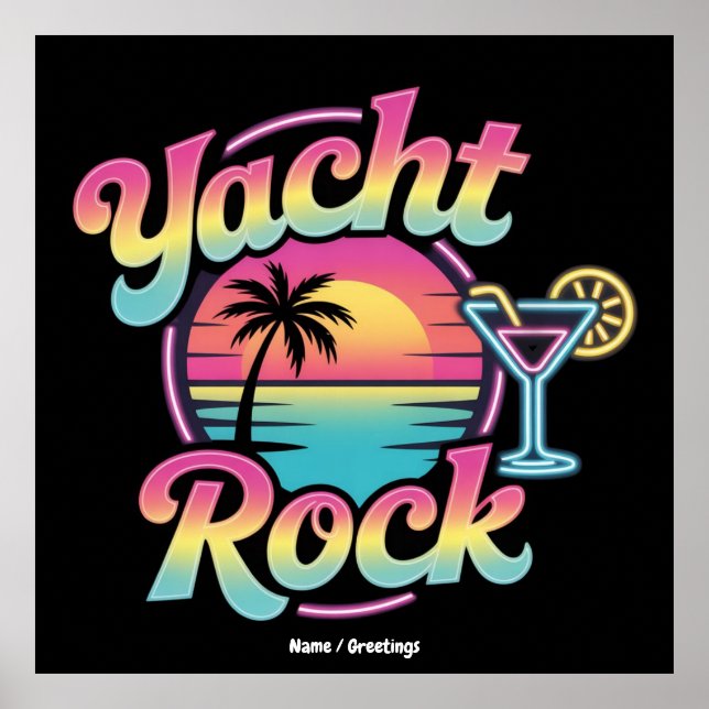Poster Faded Yacht Rock Boat Party – Smooth Sounds & Coas (Devant)