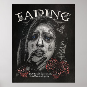 Poster Fading - Conception de streetwear gothique