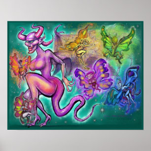 Poster Fae obscur et Fae lumineux