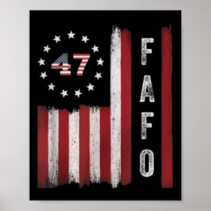 Poster Fafo Drapeau Trump drôle