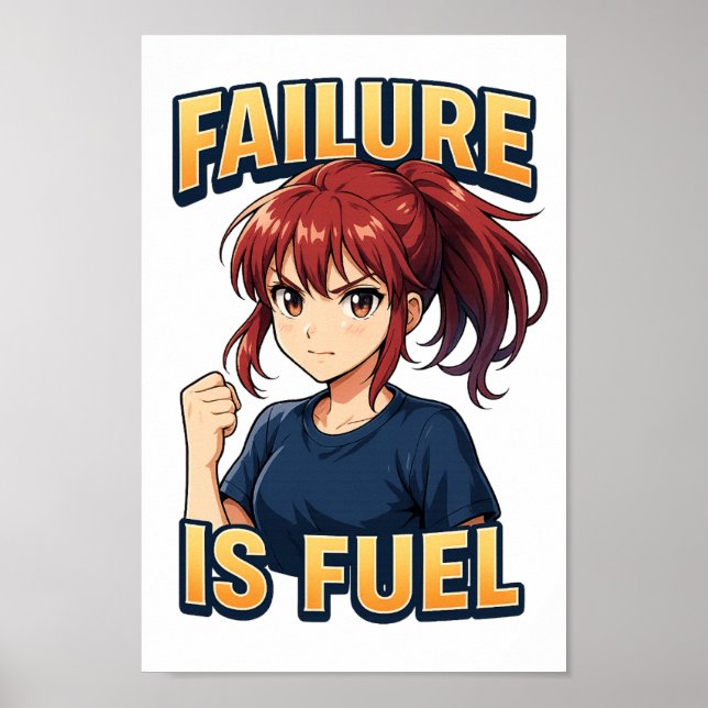Poster FAILURE IS CAREL - High Gloss 3D Anime Girl Art fo (Devant)