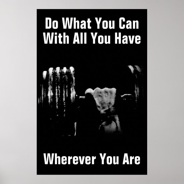 Poster Faire Ce Que Vous Pouvez Former De Bodybuilding (Devant)
