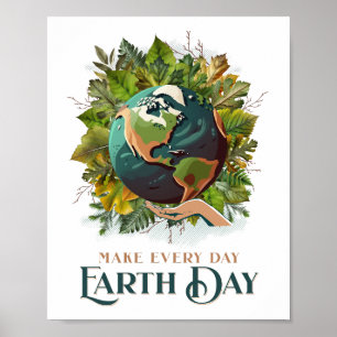 Poster Faire chaque Jour des terres quotidien