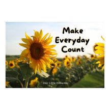 "Faire compter chaque jour" Citation positive sur