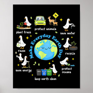 Poster Faire de chaque jour le jour de la terre stupide o