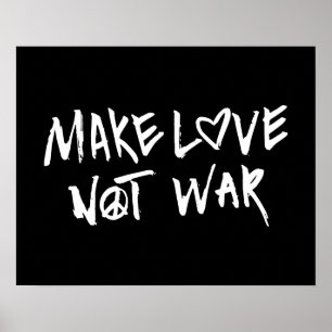 Poster Faire de l'amour pas de la guerre
