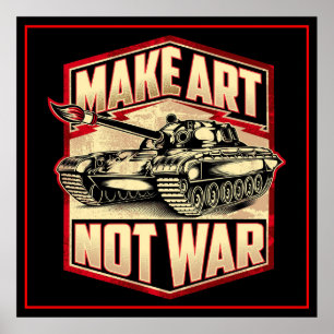 Poster Faire de l'art pas la guerre
