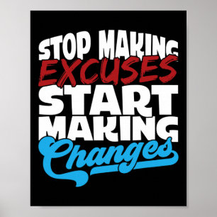 Poster Faire Des Excuses Commencer À Faire Des Changement