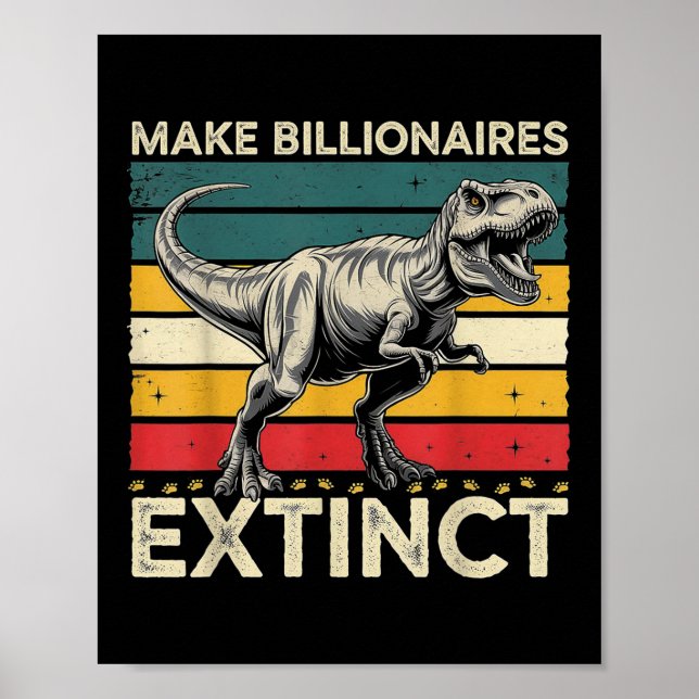 Poster Faire des milliardaires disparus drôle sarcastique (Devant)