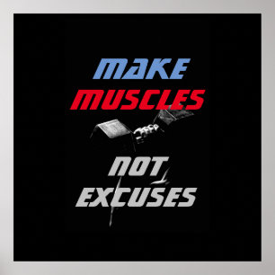 Poster Faire des muscles de culturisme Motivation Fitness