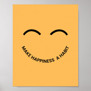 Poster Faire du bonheur une habitude