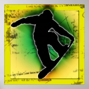 Poster Faire du surf des neiges