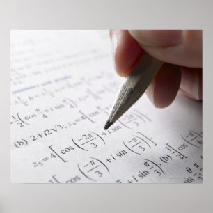 Poster Faire les devoirs de mathématiques
