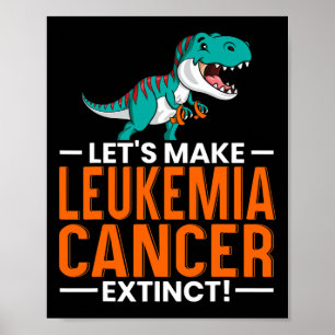 Poster Faire Leucémie Cancer Dino Dinosaure Dinosaure Ext