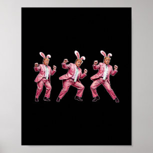 Poster Faire Pâques Grande à nouveau Drôle de Lapin Trump