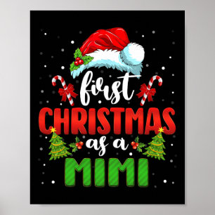 Poster Faire-part Père Noël Premier Noël En Famille Mimi
